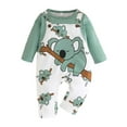 thumbnail image 1 of FYDUU Baby Boys Romper Jumpsuit Long Sleeve Animal Print Koala Outfit Casual Playwear Soft Comfortable Everyday Wear Cute School Clothes 9-12 Months, 1 of 8