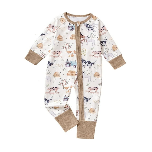 FYDUU Baby Boys Romper Jumpsuit Long Sleeve Comfortable Stylish Baby Onesies Bodysuits One-Pieces Crawling Sleeping Everyday Wear Comfort Sport Wear 12-18 Months