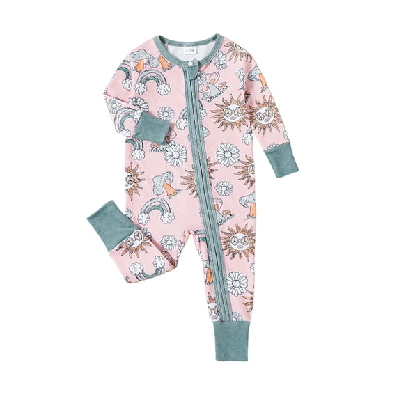 FYDUU Baby Boys Romper Jumpsuit Long Sleeve Comfortable Stylish Baby Onesies Bodysuits One-Pieces Crawling Sleeping Everyday Wear Cute Kids Clothes 18-24 Months
