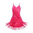 thumbnail image 1 of FYDUU Kids 1920S Flapper Dress for Girls Spaghetti Strap Latin Dance Dress Sleeveless Tassel Sequin Fringe Dresses Performance Clothes 10-12 Years, 1 of 3