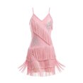thumbnail image 1 of FYDUU Kids 1920S Flapper Dress for Girls Spaghetti Strap Latin Dance Dress Sleeveless Tassel Sequin Fringe Dresses Performance Clothes 18-24 Months, 1 of 4