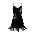 thumbnail image 1 of FYDUU Kids 1920S Flapper Dress for Girls Spaghetti Strap Latin Dance Dress Sleeveless Tassel Sequin Fringe Dresses Performance Clothes 18-24 Months, 1 of 4