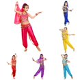 thumbnail image 1 of FYDUU Kids Belly Dance Outfit Girls Halloween Outfits Sleeveless Crop Top Pants Set Holiday Party Dance Performance Wear 11-12 Years, 1 of 4