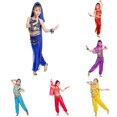 thumbnail image 1 of FYDUU Kids Belly Dance Outfit Girls Halloween Outfits Sleeveless Crop Top Pants Set Holiday Party Dance Performance Wear 7-8 Years, 1 of 4