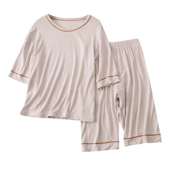 FYDUU Kids Boys Sleepwear Pajama Set Summer Kids Comfortable Short Sleeve Homewear Loungewear For Children Soft Breathable Outfit Vintage Casual 11-12 Years