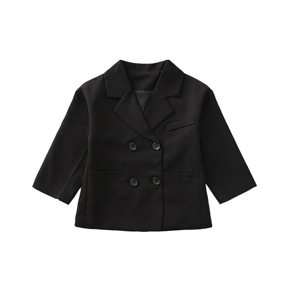FYDUU Kids Girls Blazer Jacket Long Sleeve Open Front Formal Blazers Solid Color Fall Autumn Children's Suit Jacket Casual Sports Wear 14-15 Years