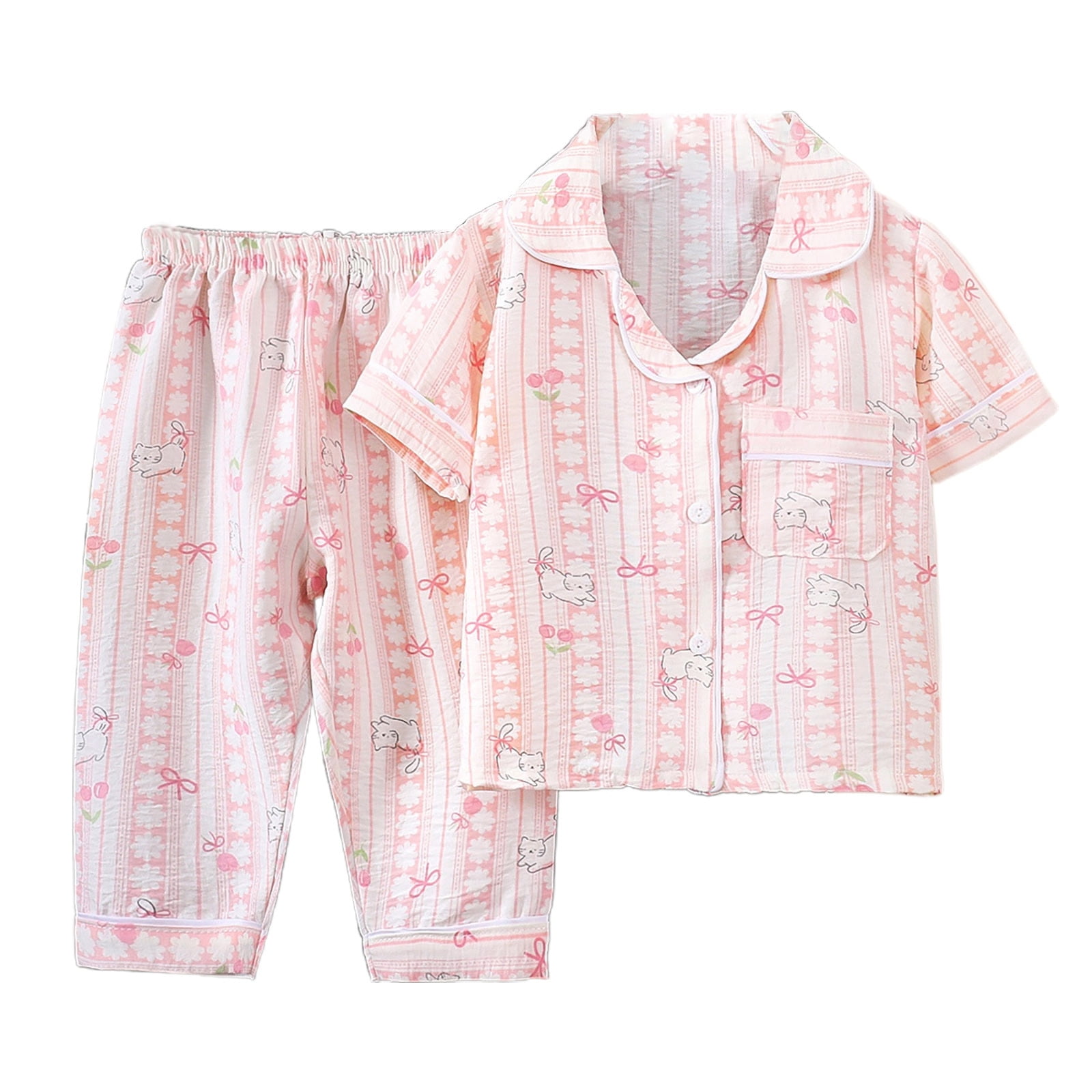 Patterned Pyjamas Kids FYDUU Kids Girls Halloween Pajamas Girls' Light Weight Cartoon ...