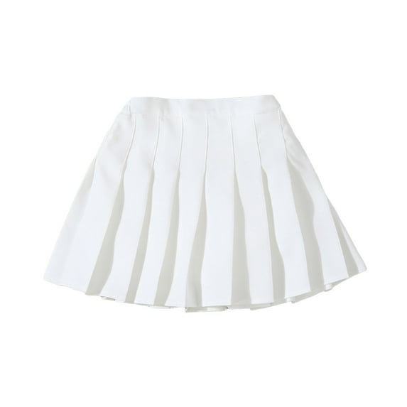 FYDUU Kids Girls Summer Fashion Waist Tennis Pleated Slim Skirt Casual Mini Waist Skirt Fashion High Skirt Adorable Trendy 17-18 Years