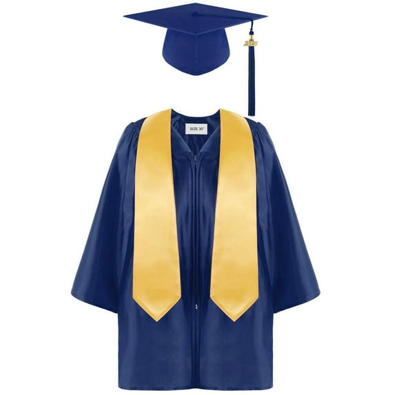 FYDUU Kids Graduation Gown Set Boys Girls Kindergarten Graduation Gown Cap Tassel Set Graduation Gifts For Children 8-9 Years