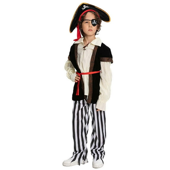 FYDUU Kids Halloween For Boys Kids Party Outfit Set Halloween Dance Carnival Show Dress Up Outfits Leisure Vintage 9-10 Years