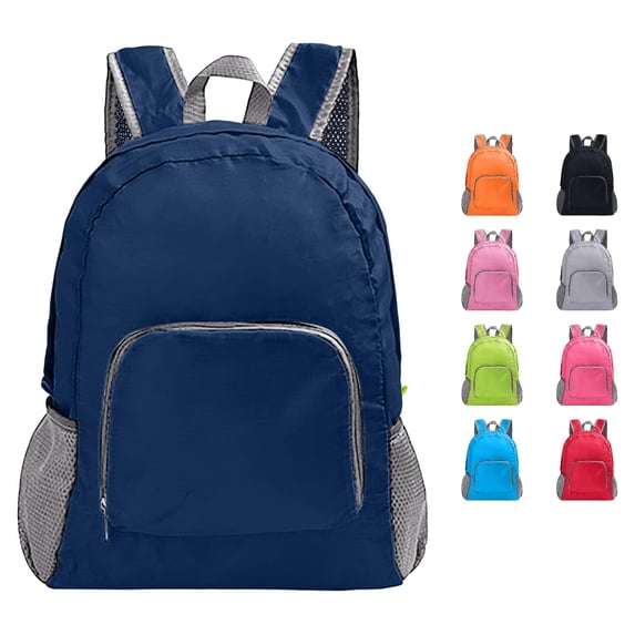 FYDUU Lightweight Packable Backpack Travel Hiking Backpacks Casual Foldable Daypack for Outdoor Activities with Zipper Side Pockets