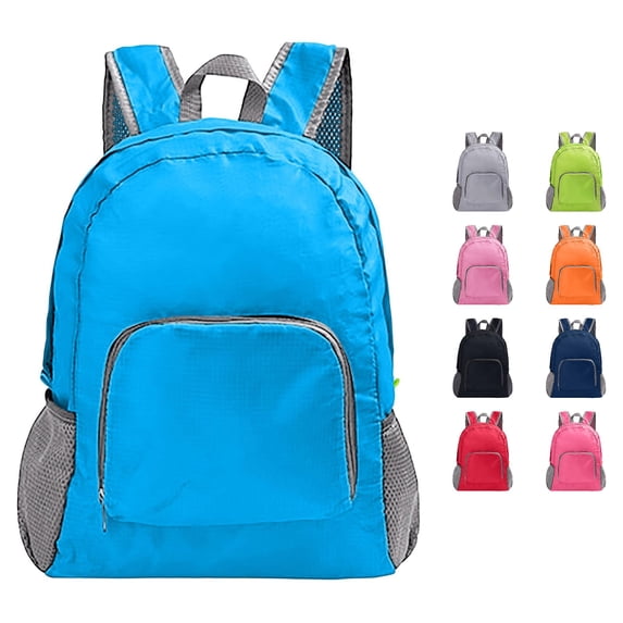 FYDUU Lightweight Packable Backpack Travel Hiking Backpacks Casual Foldable Daypack for Outdoor Activities with Zipper Side Pockets