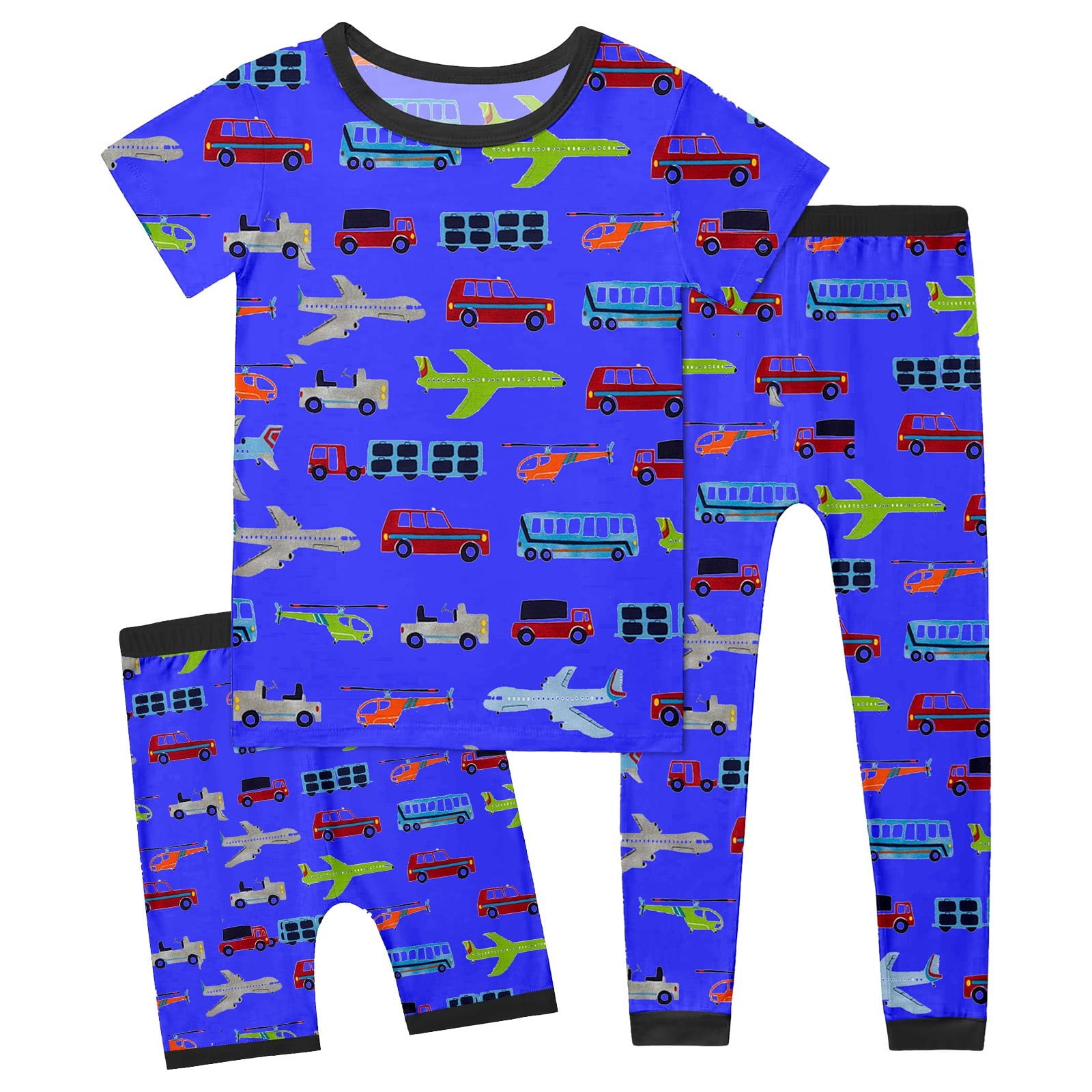 FYDUU Little Big Boy Pajamas Sets Kids 3-Piece Pajama Set Cute Print ...