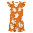thumbnail image 1 of FYDUU Little Girls Nightgowns Flutter Sleeve Halloween Dress Sleepwear Soft Princess Nightdress Summer Casual Nightgown Pajamas Dress 6-7 Years, 1 of 5