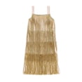 thumbnail image 1 of FYDUU Little Kids Girls 1920S Flapper Tassel Dress Sequin Fringe Dance Dress Halloween Party Outfit Children Sleeveless Dance Dresses 18-24 Months, 1 of 8