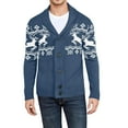 thumbnail image 1 of FYDUU Men's Cardigan Sweater Coat Mens Cardigans Autumn Winter Outdoor Casual Style Christmas Themed Printed Sweater Coat Fashion Golf Sweaters, 1 of 5