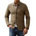 thumbnail image 1 of FYDUU Men's Cardigan Sweaters Mens Autumn Winter Cardigans Button Down Sweater Outwear Solid Color Casual Sweater Coat Warm Sweater Tops, 1 of 5
