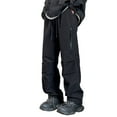 thumbnail image 1 of FYDUU Men's Cargo Trousers Casual Pants Comfortable Stretch Tapered Fit Lightweight Workout Bottoms Everyday Outdoor Activities Loose Sweat Pants, 1 of 5