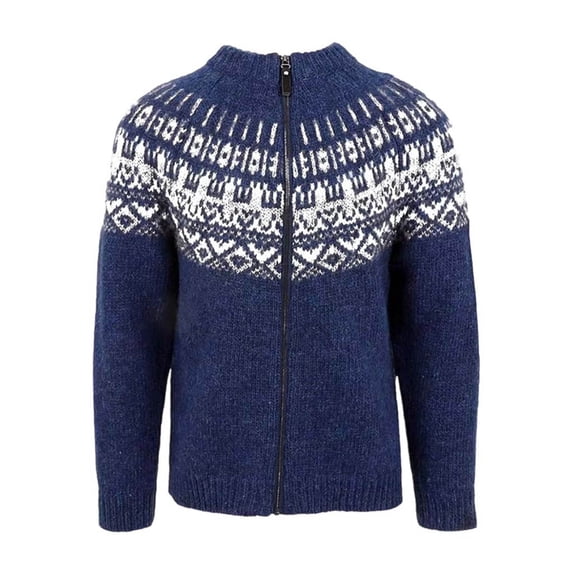 FYDUU Men's Christmas Sweater Coat Mens Full Zip Cardigan Sweaters Autumn Winter Outdoor Casual Zipper Knitted Sweater Coat Commuting Sweaters