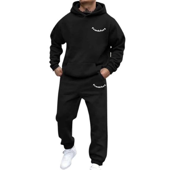 FYDUU Men's Sweatsuits Set 2 Piece Mens Hoodies Tracksuit Casual Jogging Gym Sweat Suits For Men Fall Winter Sweatshirts Sportswear Sets Fashion Fall Winter Coat