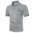 thumbnail image 1 of FYDUU Men's Vintage Polo Shirts Men Spring Summer Fashion Loose Lapel Printed Short Sleeve T Shirts Polo Shirt Top Fall Basic Polo Shirt, 1 of 4