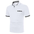 thumbnail image 1 of FYDUU Men's Vintage Polo Shirts Men Spring Summer Fashion Loose Lapel Printed Short Sleeve T Shirts Polo Shirt Top Versatile Polo Shirts, 1 of 4