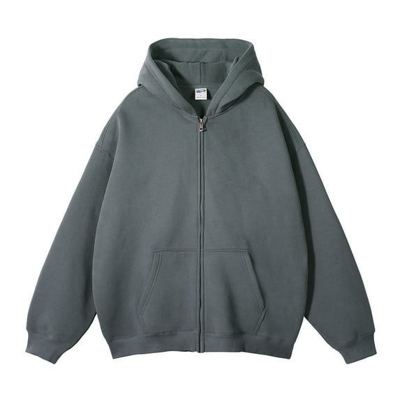 FYDUU Men's Zip Up Hoodies Mens Zip Up Hoodie Loose Fit Long Sleeve Full Zip Hooded Sweatshirt Pullover Jacket With Pocket Daily Fashion Mens Hoodies