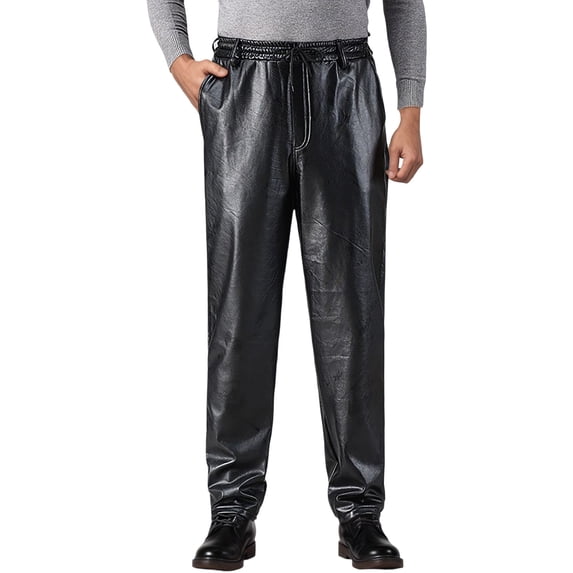 FYDUU Mens Baggy Sweatpants Winter Thermal Casual Pants Windproof Riding Motorcycle Work Trousers Thick Warm Comfortable Loose Fit Daily Wear Versatile Pants