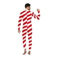 thumbnail image 1 of FYDUU Mens Christmas Candy Cane Striped Leotard One Piece Full Body Suits Christmas Candy Cane Bodysuit Jumpsuit For Men Stage Performance Wear L, 1 of 4