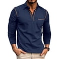 thumbnail image 1 of FYDUU Mens Golf Shirt Comfort Men's Long Sleeve Classic Polo Shirts Trendy Casual Button Tees Collared Pullover Shirts With Pockets Versatile Polo Shirts, 1 of 6