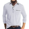 thumbnail image 1 of FYDUU Mens Polo Golf Shirts Men's Shirt Long Sleeve Classic Polo Shirts Casual Button Tee Collared Work Pullover Shirts With Pockets Basic Shirts Fall Tops, 1 of 6