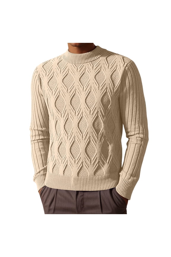 Mens Polo Sweaters Men's Autumn Winter Long Sleeve Sweater Jacket Casual Style Standing Collar Knitted Top Soft Comfy Sweaters