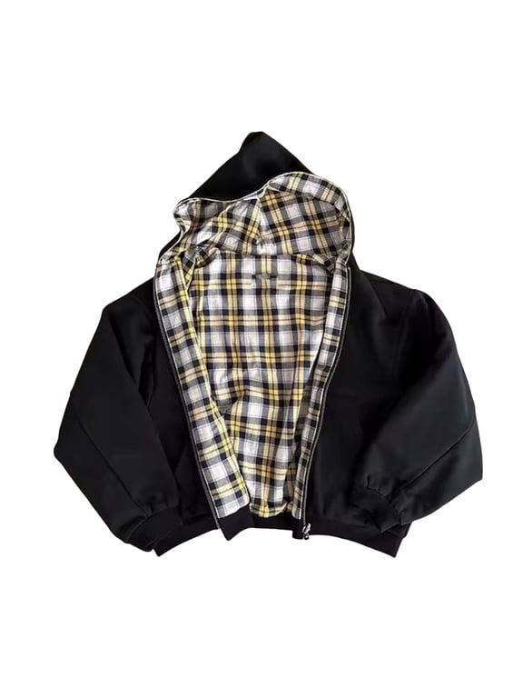 Mens Zip Up Hooded Sweatshirt Reversible Hooded Zipper Jacket Sweatshirt Casual Streetwear Athletic Jackets Outdoor Wear Fashion Clothing Tops