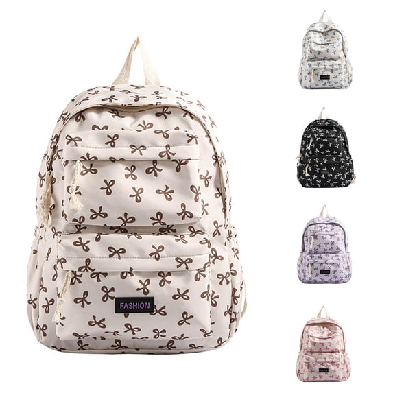 FYDUU School Backpack for Teen Girls Bow Bookbag Lightweight Backpacks Middle High School College Backpack Daypack School Bags Fashion