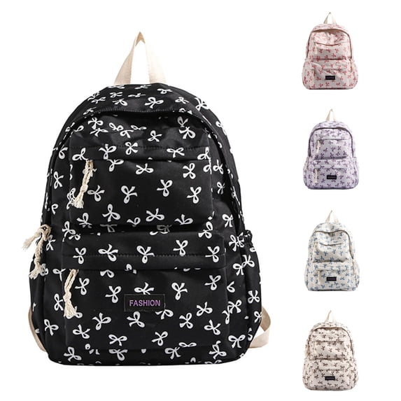 FYDUU School Backpack for Teen Girls Bow Bookbag Lightweight Backpacks Middle High School College Backpack Daypack School Bags Fashion