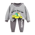 thumbnail image 1 of FYDUU Soft Cozy Boys Pajamas 2 Piece Long Sleeve Top And Pants Pajama Set Toddler Kids Comfortable Sleepwear Outfits Adorable Clothes 12-18 Months, 1 of 4