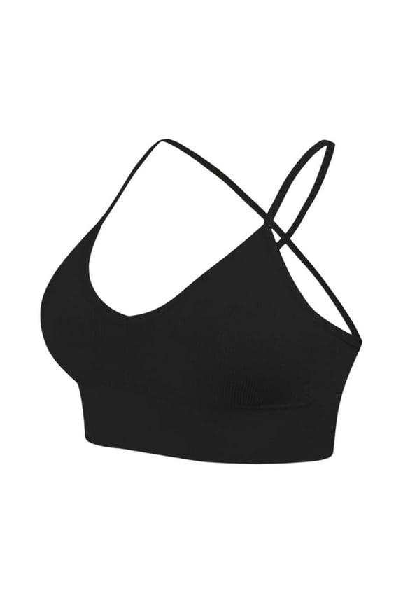 Bras for Women Bralettes Women's Cross Back Sport Bras Padded Strappy Criss Cross Cropped Bras For Workout Fitness Yoga Bra Breathable Bras