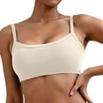 thumbnail image 1 of FYDUU Sports Bras For Women Wireless Light Support Adjustable Strap Padded Sport Bras For Workout Yoga Relaxation Full Coverage Push Up Bra /Beige, 1 of 5
