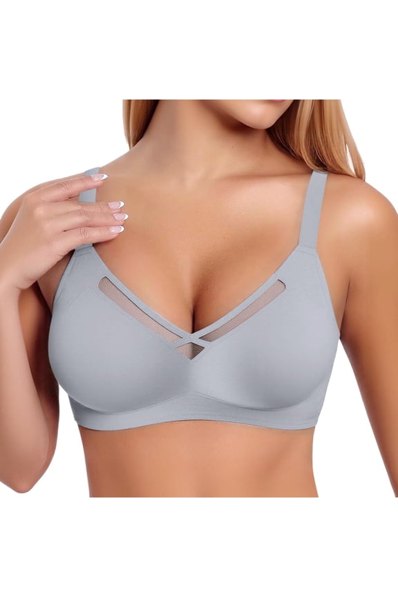 Sports Bras for Women Plus Size Seamless Jelly Thin Big Show Small Sports Sagging Bra Padded T-Shirt Bras