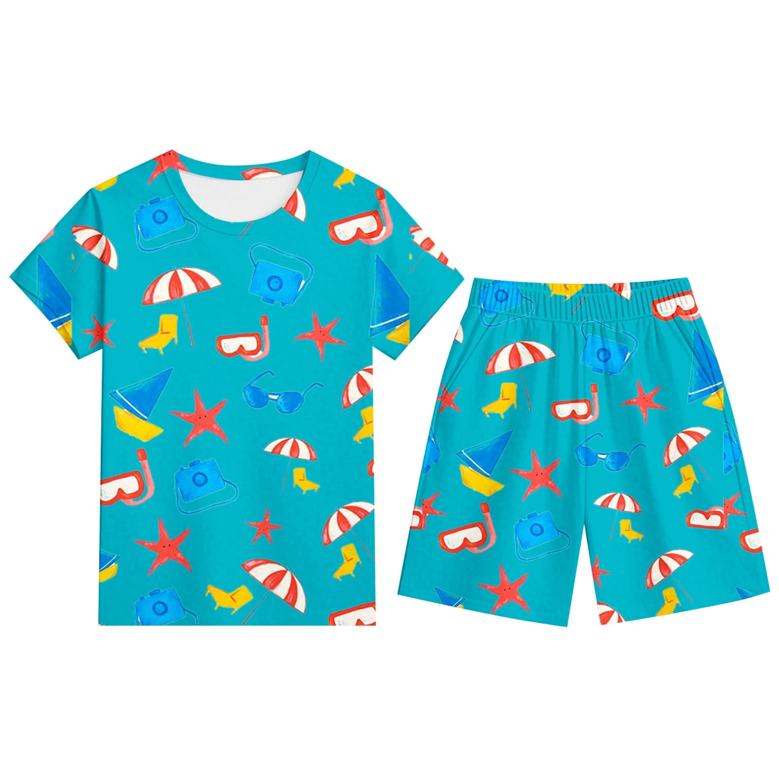 Baby Boy Summer Dress In Cotton Stuff Beautiful Printed Shirt With Jeans Short main image 1
