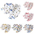 thumbnail image 1 of FYDUU Toddler Baby Boys Girls Pajamas Set Long Sleeve Cute Cartoon Print Tops Pants Soft Sleepwear Loungewear Fall Clothes 3-4 Years, 1 of 3