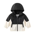 thumbnail image 1 of FYDUU Toddler Boy And Girl Windbreaker Casual Outerwear Kids Lightweight Zip Hooded Jacket Baby Cute Coat Stylish Elegant 6-7 Years, 1 of 6