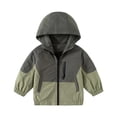 thumbnail image 1 of FYDUU Toddler Boy And Girl Windbreaker Casual Outerwear Kids Lightweight Zip Hooded Jacket Baby Cute Coat Vintage Halloween 5-6 Years, 1 of 4