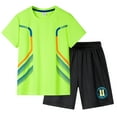 thumbnail image 1 of FYDUU Toddler Boy's Short Sleeved Running Suit Casual Quick Drying Clothes For Boys Girls Summer T Shirt Shorts Two Piece Set Comfy Versatile 3-4 Years, 1 of 6