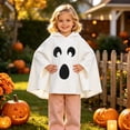 thumbnail image 1 of FYDUU Toddler Boys Girls Halloween Ghost Face Print Poncho Cape Hooded Top Cute Child Clothes Fancy Party Dress-Up Outfit, 1 of 6