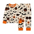 thumbnail image 1 of FYDUU Toddler Boys Girls Halloween Pajamas Set Cute Pumpkin Print Long Sleeve Top and Pants Sleepwear 2 Piece Kids Holiday Party Pajama Sets 9-10 Years, 1 of 3