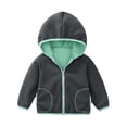 thumbnail image 1 of FYDUU Toddler Boys Girls Windproof Hooded Coat Patchwork Jacket Kids Warm Outerwear Vintage Casual 5-6 Years, 1 of 7