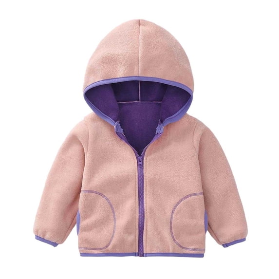 FYDUU Toddler Boys Girls Windproof Hooded Coat Patchwork Jacket Kids Warm Outerwear Vintage Halloween 5-6 Years