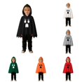 thumbnail image 1 of FYDUU Toddler Boys Halloween Ghost Cloak Cape Hooded Tops with Black Pants 2 Piece Outfit Set Kids Holiday Casual Clothes, 1 of 8