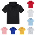 thumbnail image 1 of FYDUU Toddler Boys Short Sleeve School Uniform Polo Shirt Summer Casual Solid Color Collared Tops Holiday Back To School Shirts Breathable 1-2 Years, 1 of 4